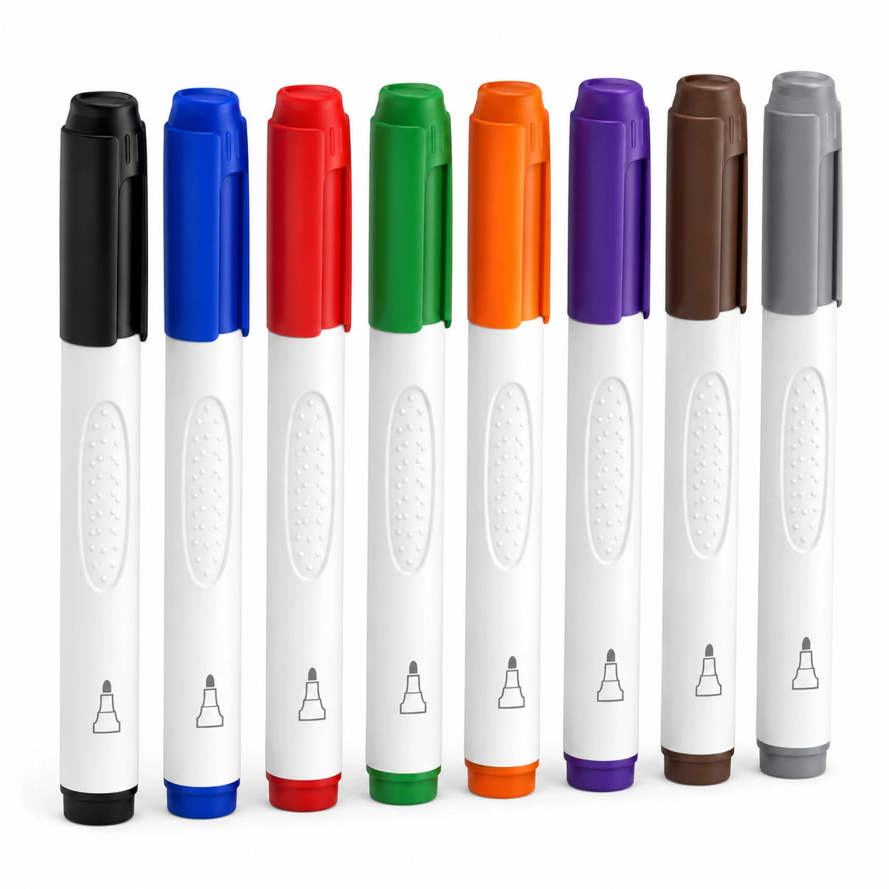 Whiteboard-Marker Set mit 8 Farben und Rundspitze, 2 mm
