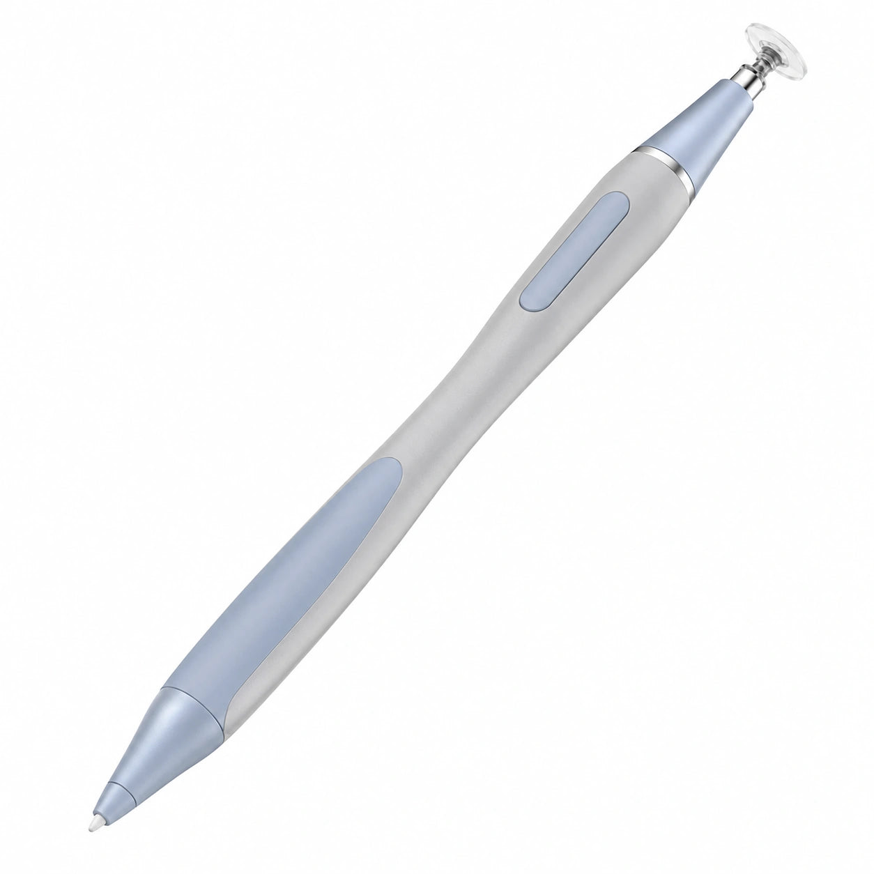 Ergonomischer Präzisionsstift mit Dualspitze Silber/Blau