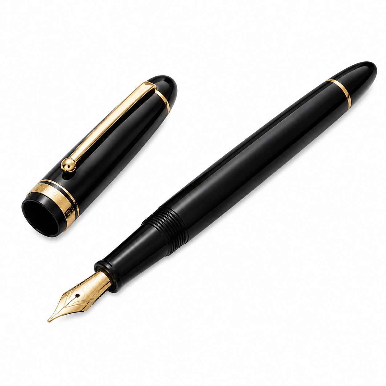 Luxus Füllfederhalter Schwarz mit Goldfeder