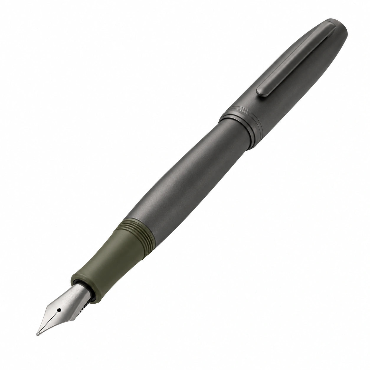 Eleganter Füllfederhalter Fein Grau/Grün