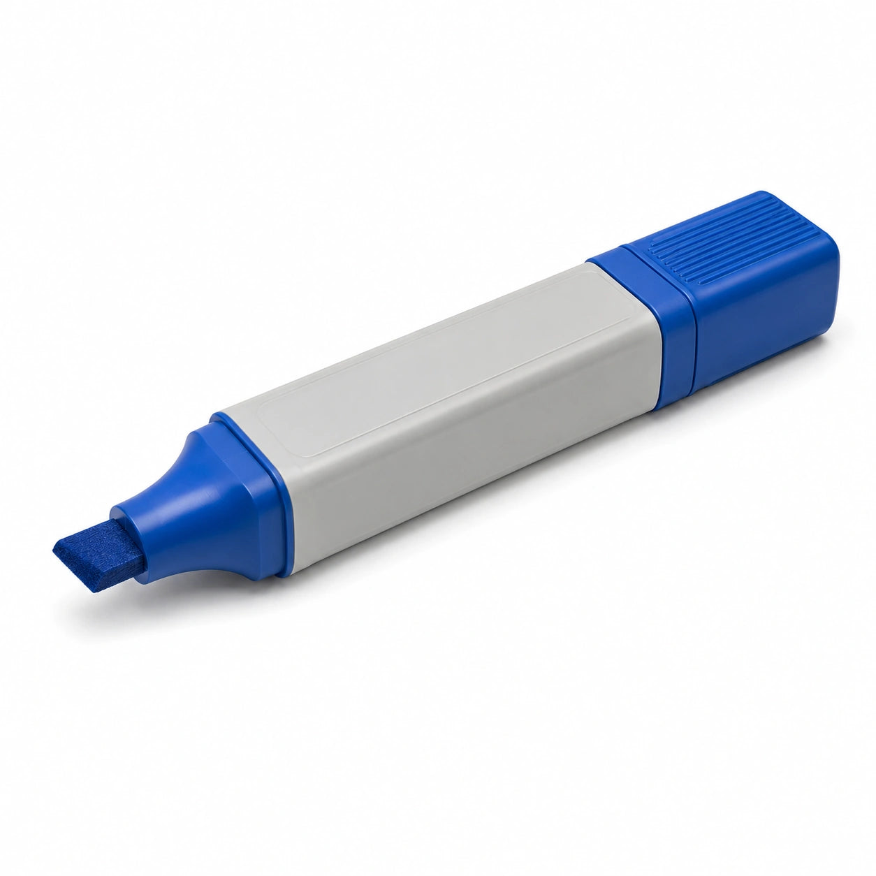 Blauer Textmarker mit Abgeschrägter Spitze