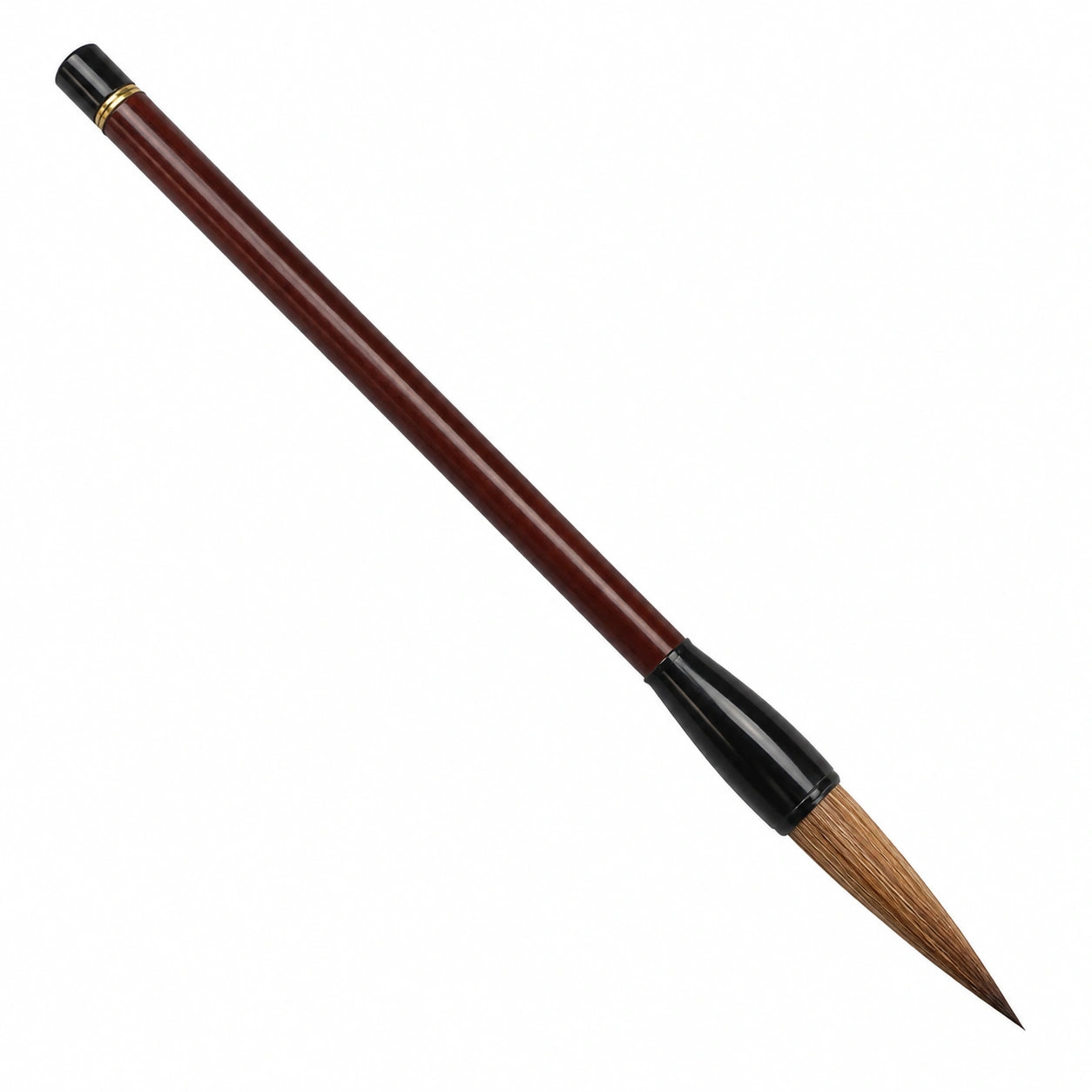 Traditioneller großer Kalligraphie-Pinsel mit Naturhaaren, Dunkelbraun/Schwarz