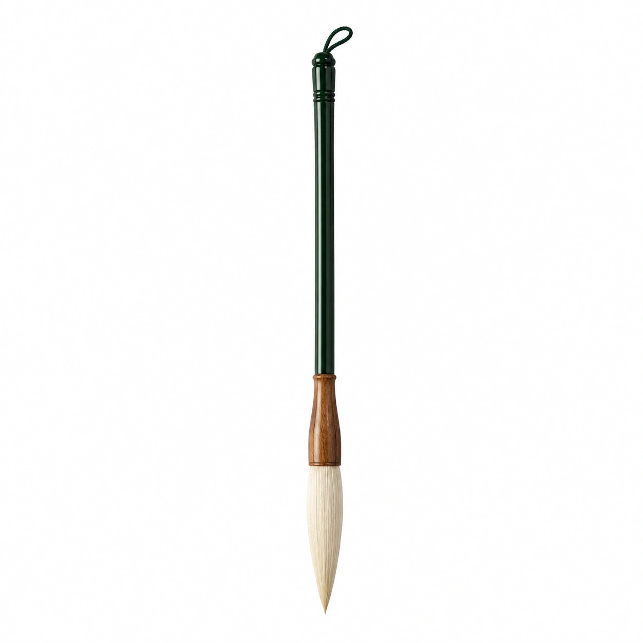 Grüner Traditioneller Kalligrafie-Pinsel mit Holzgriff, 18 cm