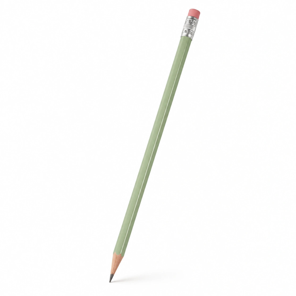 Grüner Bleistift mit Radiergummi - Präzises Schreiben und Zeichnen