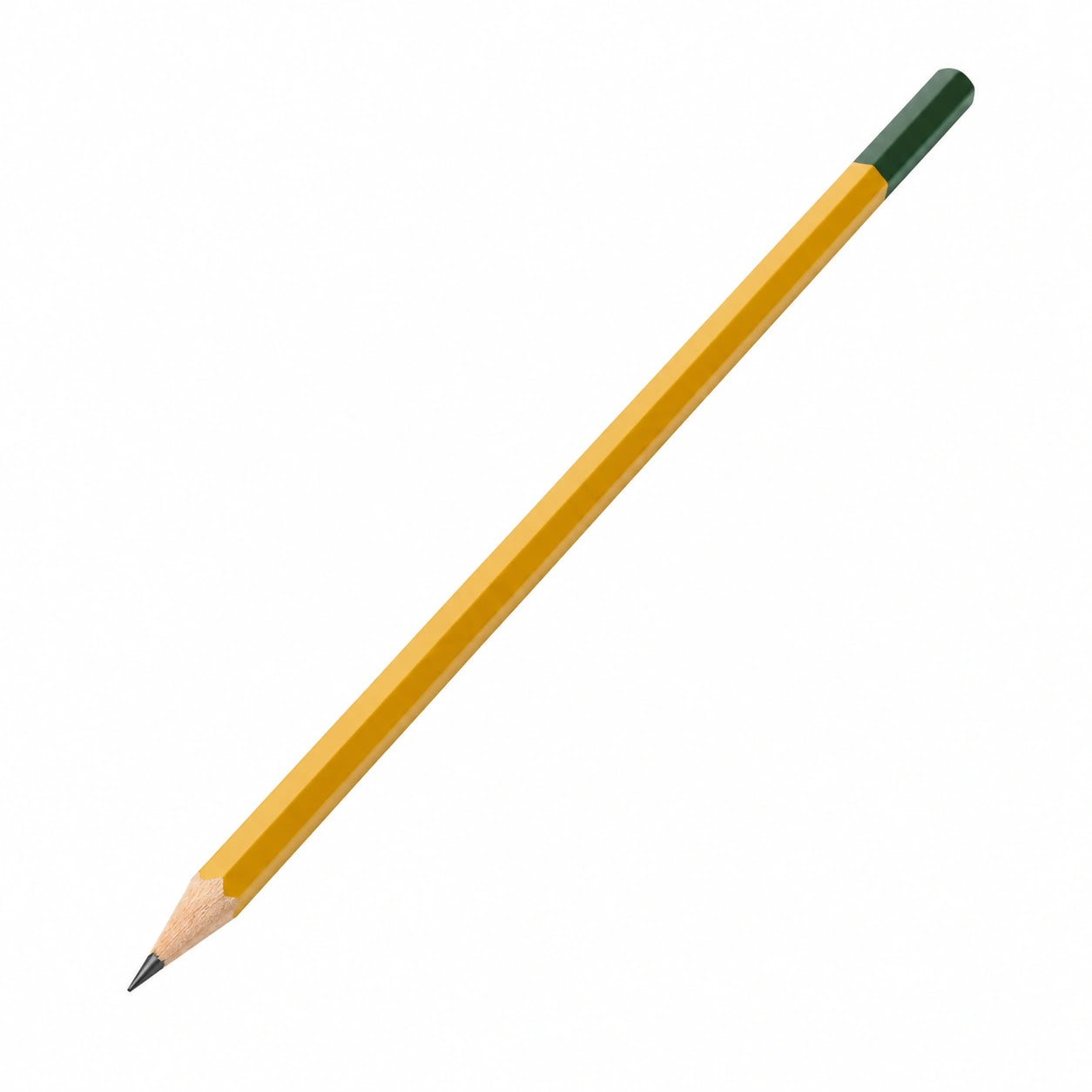 Gelber Bleistift HB mit grünem Ende