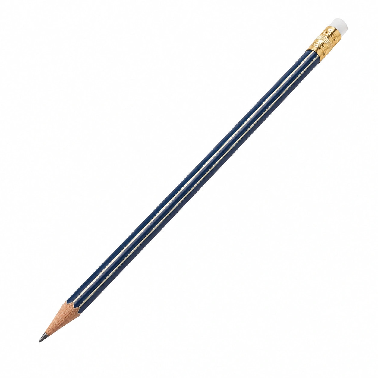 Blauer Bleistift mit Radiergummi