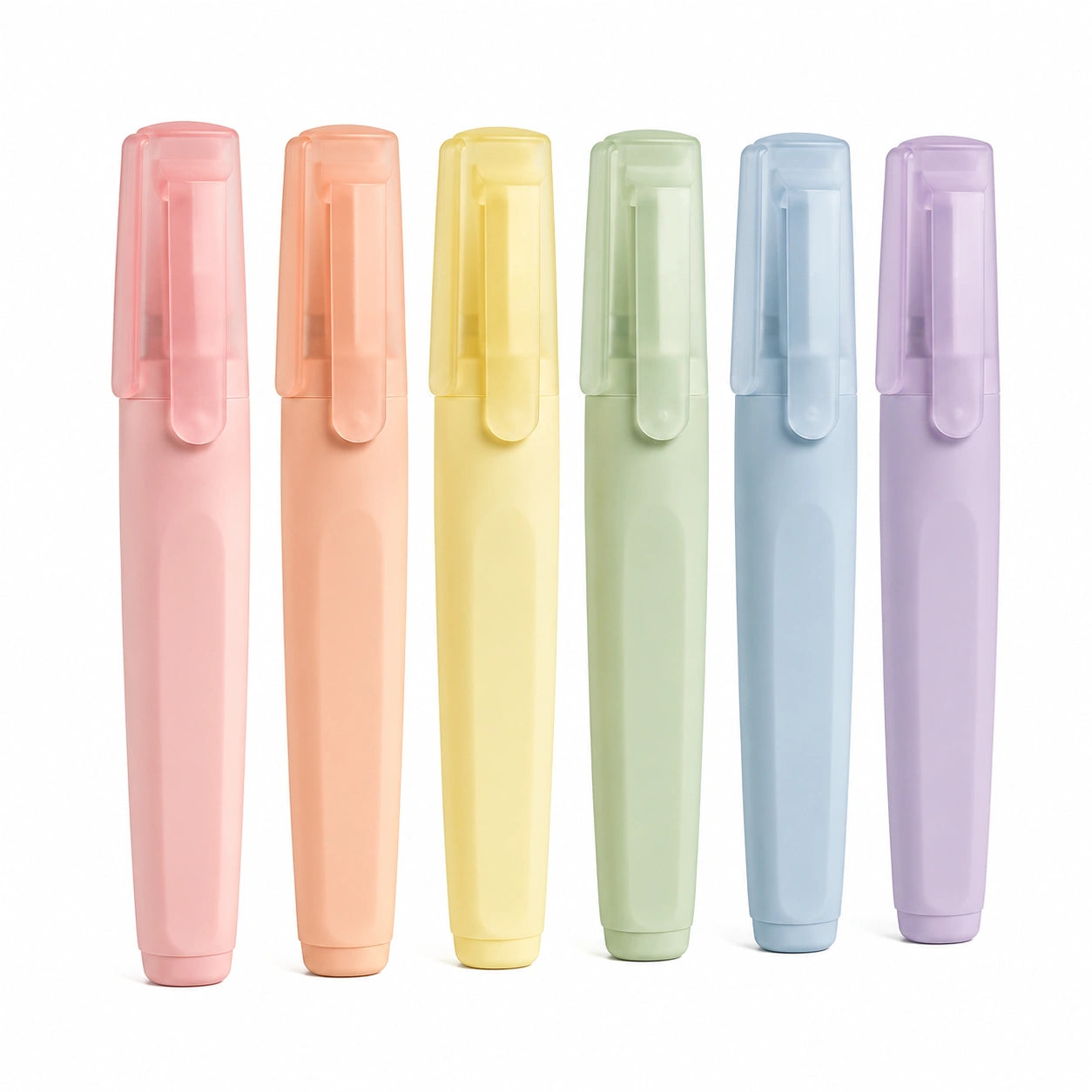 Textmarker-Set in sanften Pastellfarben, 6 Stück